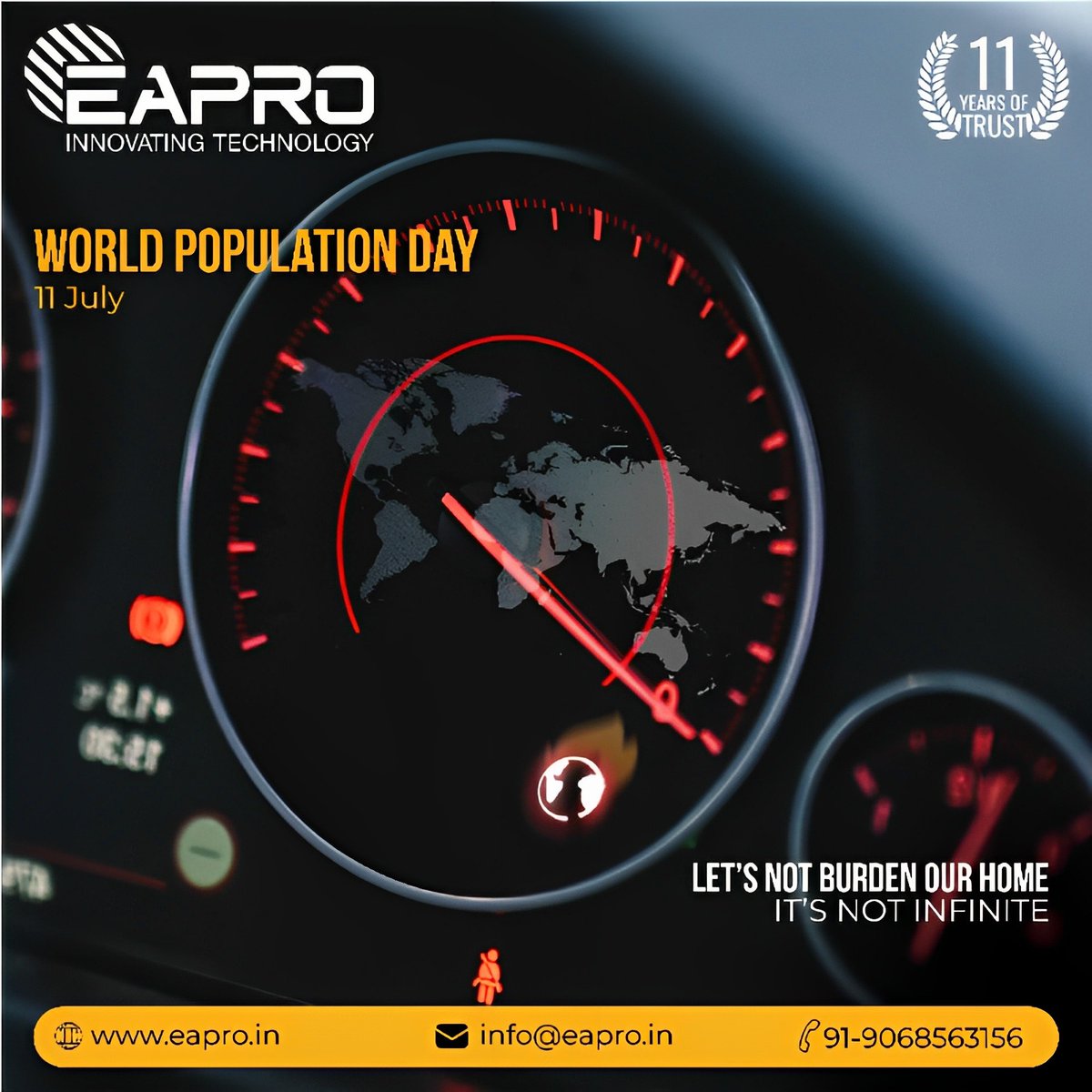 EaproGlobal's tweet photo. Small changes today for a sustainable tomorrow.
On this World Population Day, let's join hands to promote responsible family planning, education, and empowerment.
#PopulationControl #SustainableFuture#UN #WorldPopulationDay #EAPRO #Innovation #Technology #InnovatingTechnology https://t.co/yvBQtPCDlB