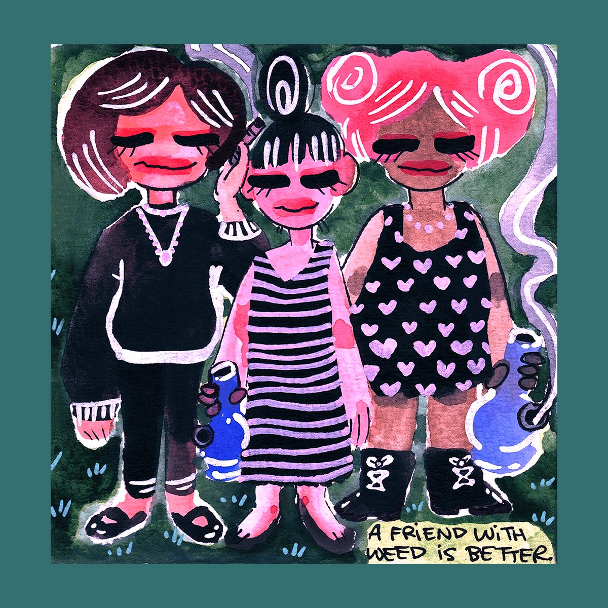 amberartist's tweet photo. unrepentantly in my "all art is a giant mess idgaf here ya go" era
#painting #drawing #watercolour #watercolorpainting #art #cartoon #contemporaryart #weed #cannabis #girlgang #smokepit #afriendwithweedisbetter #placebo #puremorning #smoke #puffpuffpass #artmoots https://t.co/KLTVWFV0NV