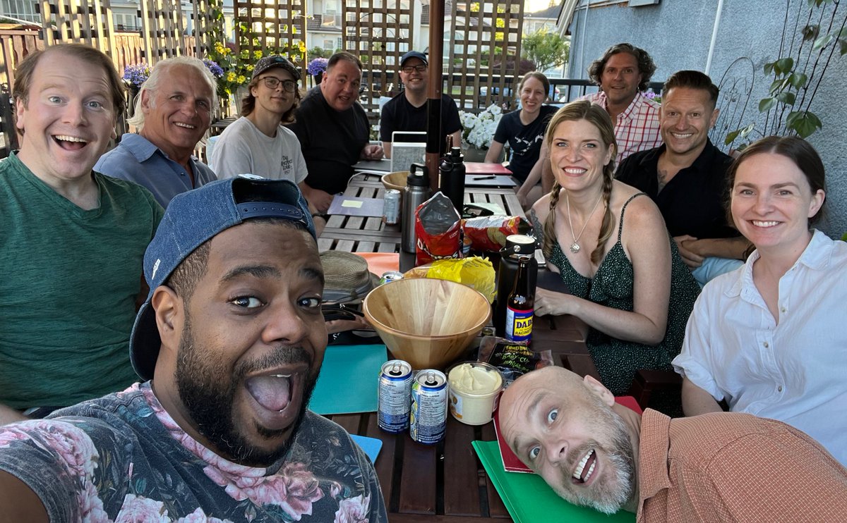 D13Presents's tweet photo. Our first full Shawshank cast read through! 🎶

#musicalparody #movieparody #johnnycash #AndyDufresne #shawshankmusical  #shawshankredemption #yvrmusical #yvrtheatre @VancouverFringe https://t.co/hrkU58sYwl