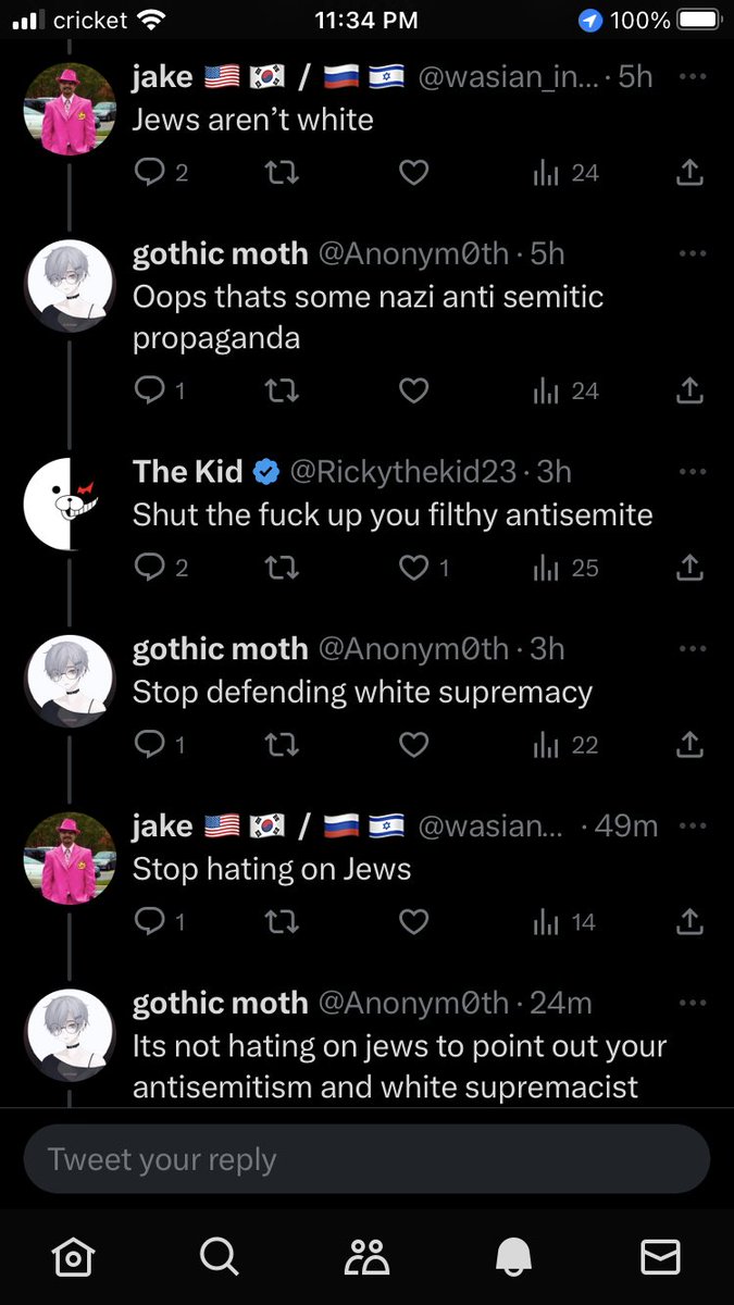 Anonym0th's tweet photo. Racists white supremacists- 0

A gothic moth- 2 https://t.co/B530VG8dEw