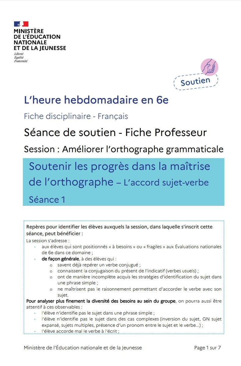 matthieu_lahaye's tweet photo. À chacun sa séance, à chacun sa session de soutien ou d'approfondissement en 6e. 
👇
Fiches fluence pour les petits et les moyens lecteurs. 
Calcul mental, orthographe, géométrie. 
👉Et en plus cela peut servir pour les stages de réussite.
 @Eduscol 

https://t.co/zFMRErATcb https://t.co/Z0kvYgI0hg