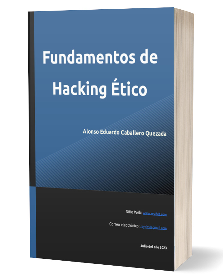 Anuncio oficialmente la publicación de mi libro "Fundamentos de Hacking Ético". Pueden obtener más información en la siguiente página. reydes.com/d/?q=Libro_Fun… ¡Muchas Gracias!
