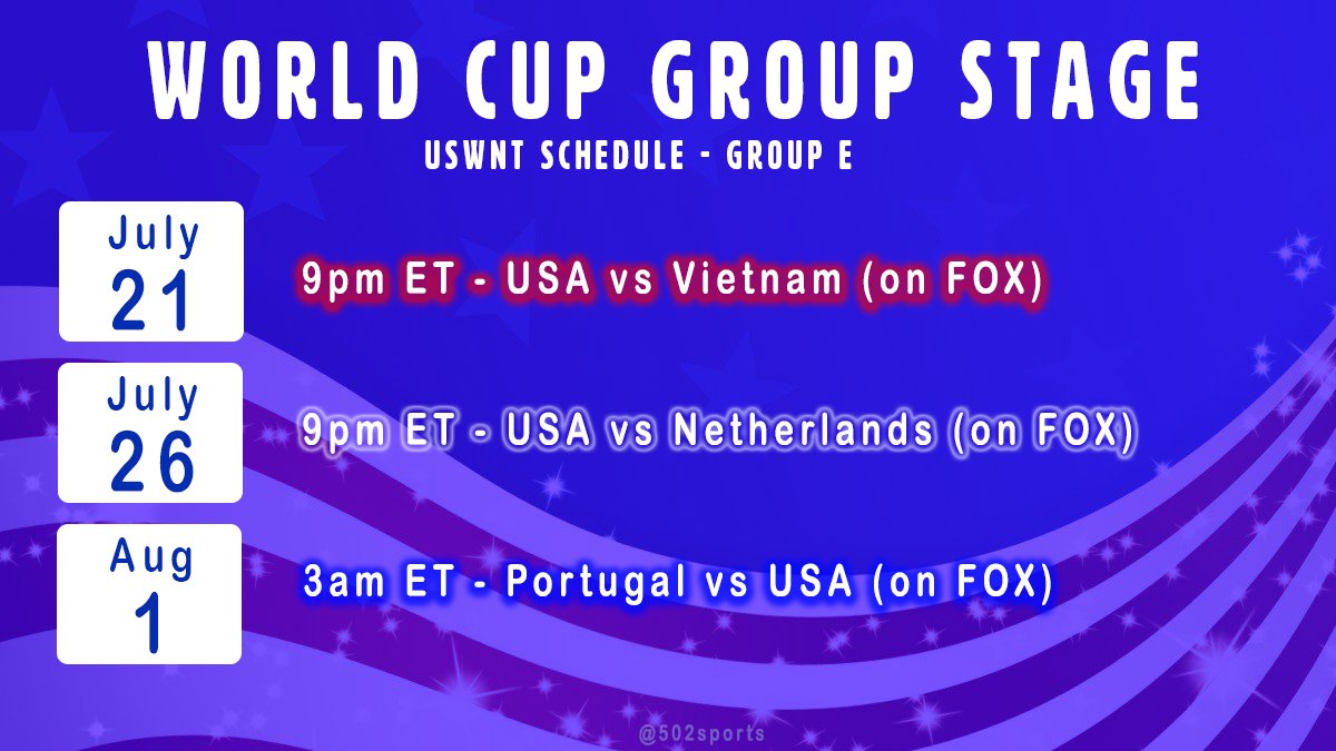 Louisville! It's time to mark your calendar to watch Racing Louisville's @Savannah_DeMelo &amp; the #USWNT take on the best in the World Cup!
Set your reminder, organize your watch party, &amp; get the popcorn ready! Let's Go USA!
#racinglou    #loucity #FIFAWWC #NWSL