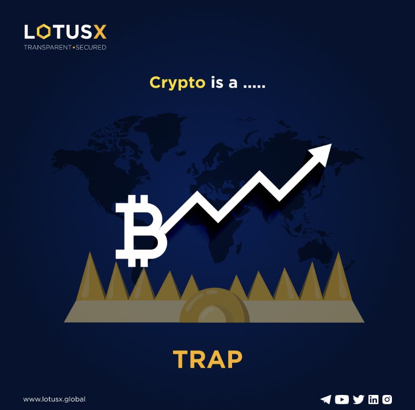 LotusX_Global's tweet photo. We’ve all heard it. And, now we believe it too! Yes, crypto is a T R A P!
#crypto #cryptotrader #trap #cryptoworld #bitcoins #bitcoinlover #cryptolife #cryptoaddict #cryptoinvestor #cryptonews #cryptojourney #financialfuture #TRAPped #eth #cryptomarket #trappytuesday #Trending https://t.co/H76tW0Fd37