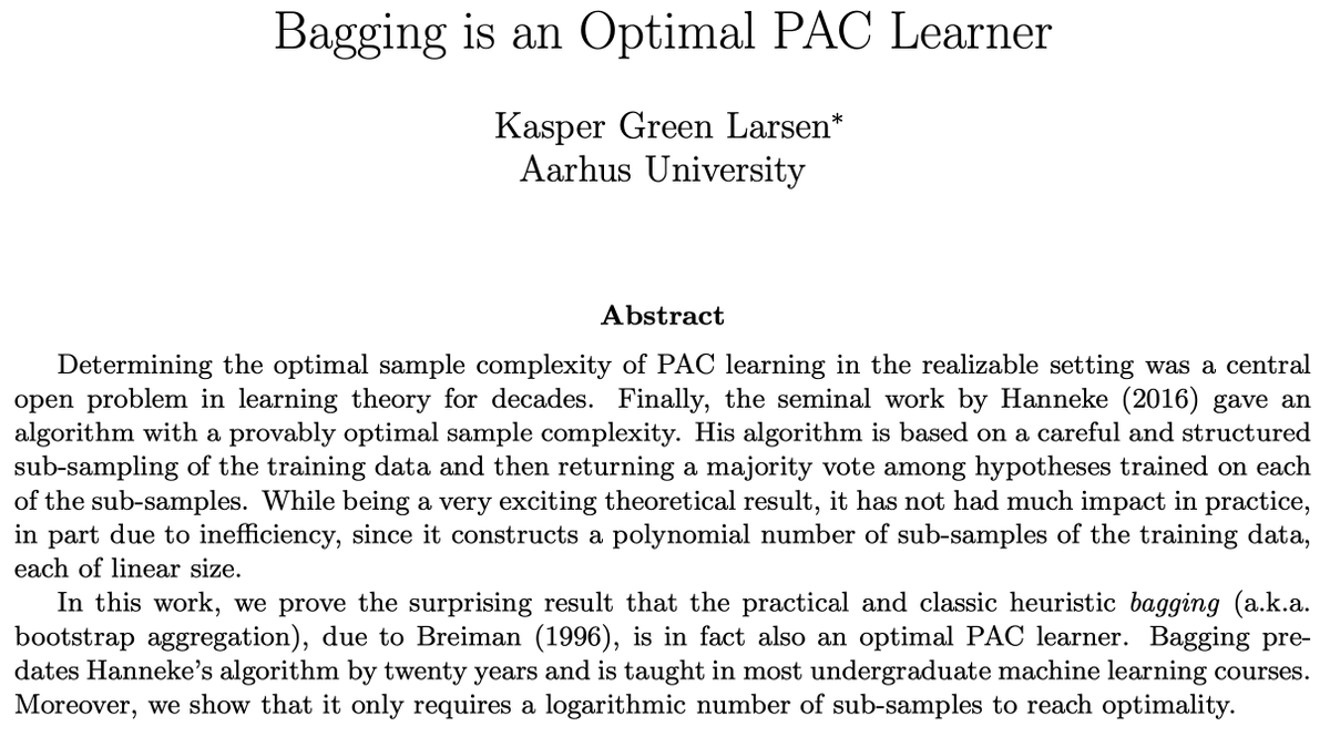 Very honoured and super-excited to receive the best paper award at #COLT23 - Conference on Learning Theory 🥳Sure makes you feel welcome in a new community! Looking much forward to the exciting program the rest of the week.

Link to arXiv: arxiv.org/abs/2212.02264
