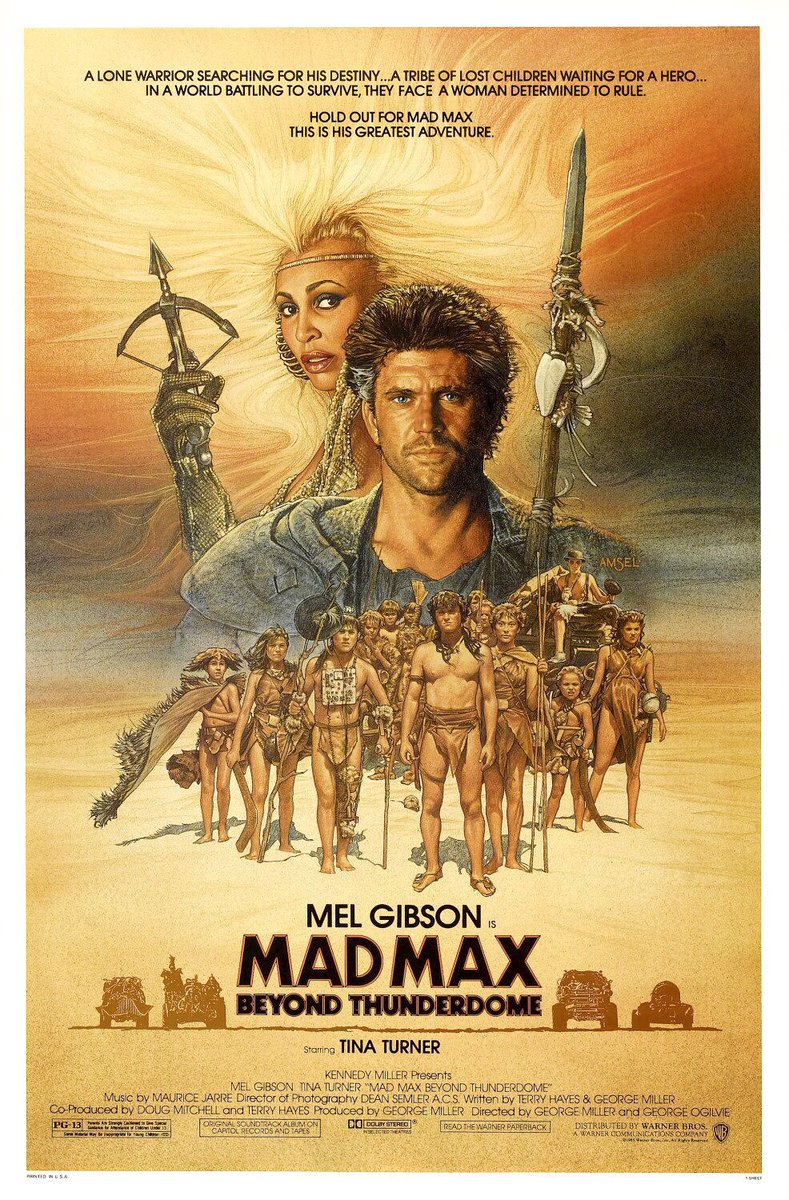FilmNewsNos's tweet photo. 🎬MOVIE HISTORY: 38 years ago today, July 10, 1985, the movie ‘Mad Max Beyond Thunderdome’ opened in theaters!
#MelGibson #TinaTurner #BruceSpence #AdamCockburn #FrankThring #AngeloRossitto #GeorgeMiller #GeorgeOgilvie https://t.co/9zf93WsqzQ