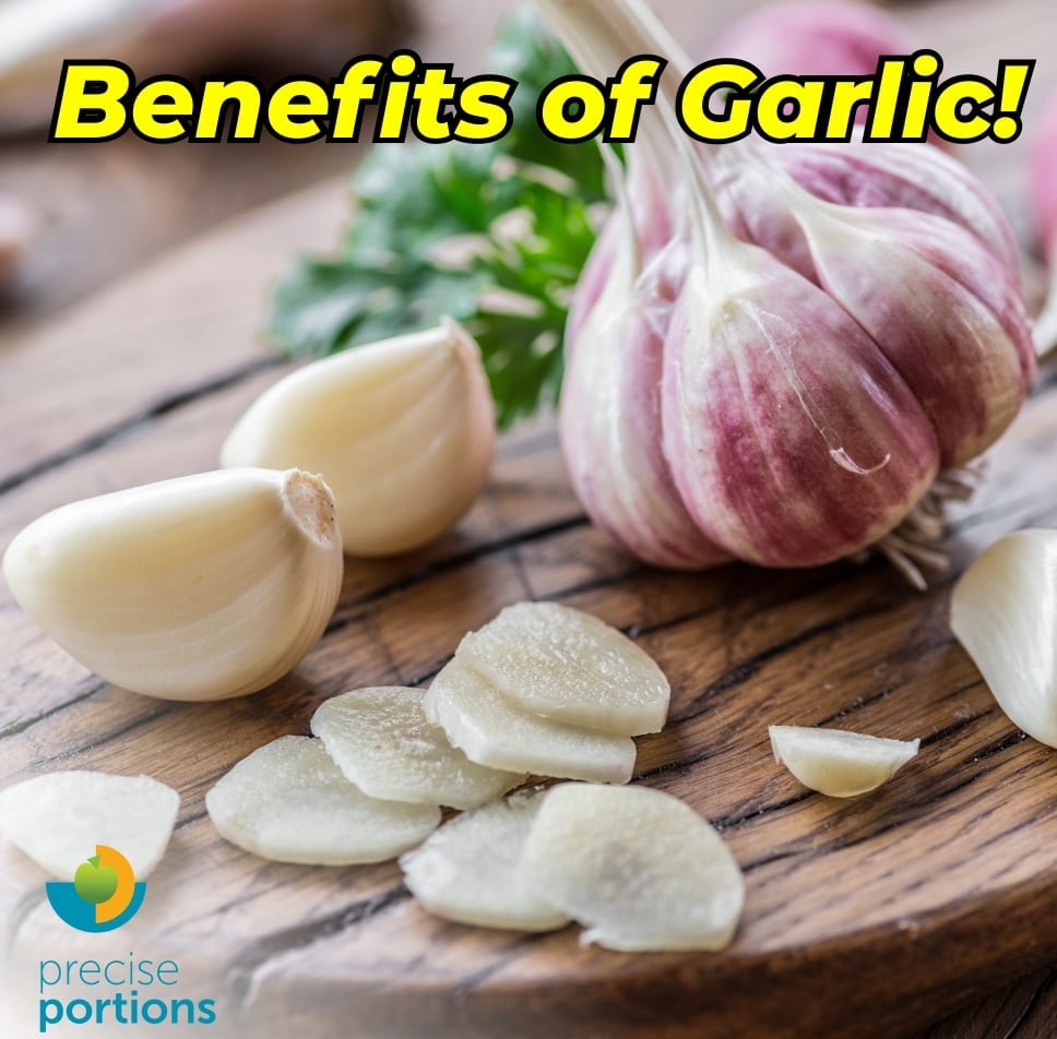 PrecisePortions's tweet photo. Garlic is a plant in the Allium (onion) family.

1. A nutrient powerhouse: Garlic is fill of vitamins and minerals, including vitamin B6, manganese, selenium, vitamin c, iron, potassium, and copper.

2. It’s anti-inflammatory: Garlic contains allyl sulfides, an anti-inflammatory https://t.co/4Wboi7rOS5