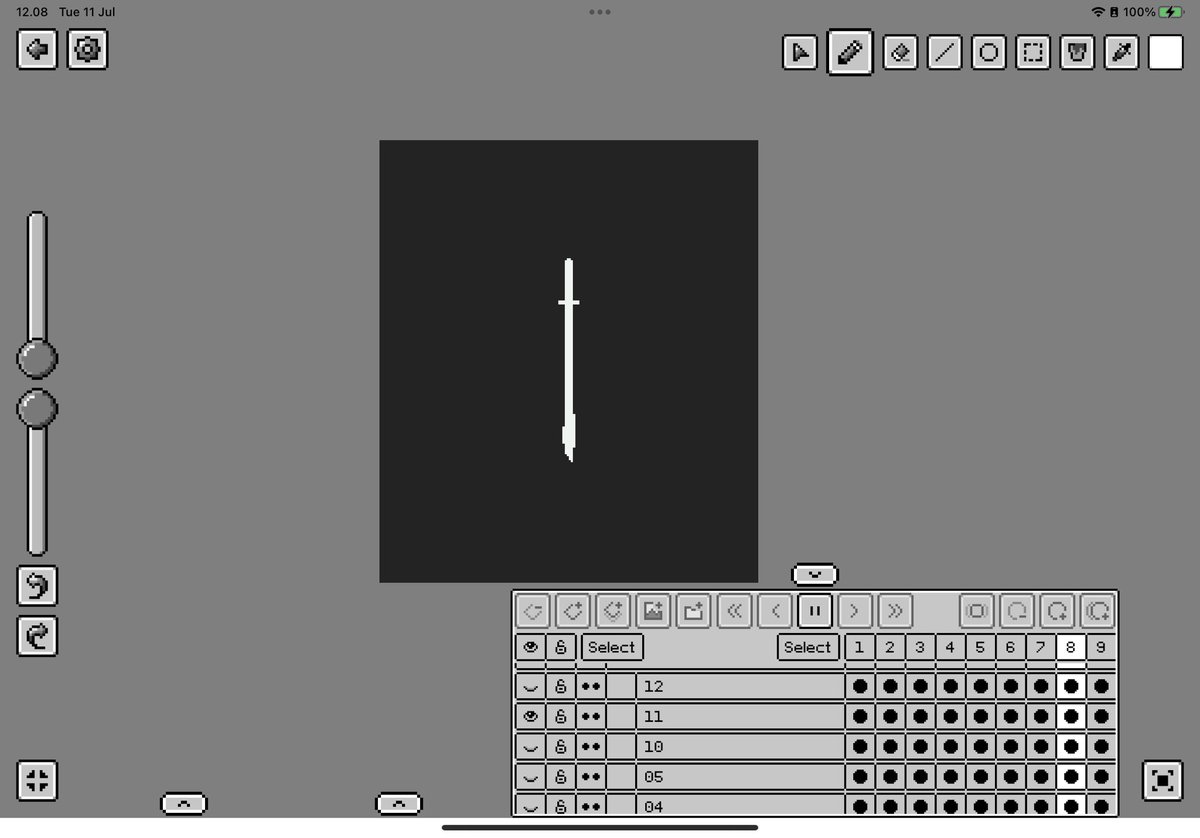 wallofwahini's tweet image. Katana whispers, swift and sharp, a dance of steel in stillness.

Made with @pixquare_app #pixquare_contest #pixelart #armament