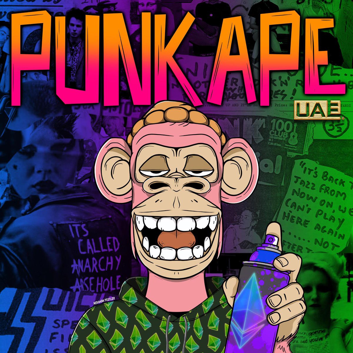 pxnkap3's tweet photo. Calling all PunkApes, we’re giving away 0.1 Eth to one lucky winner in celebration of our upcoming launch 🚀 

To enter:  
✅- Like, RT, Tag 3 friends
✅- Follow @punkapeproject @ua3art  &amp; @PaddyisBored 

Punk Rock / Fashion / Members Club

Winner in 48 Hrs 🙌 #EthGiveaway https://t.co/Qe4bzokutt