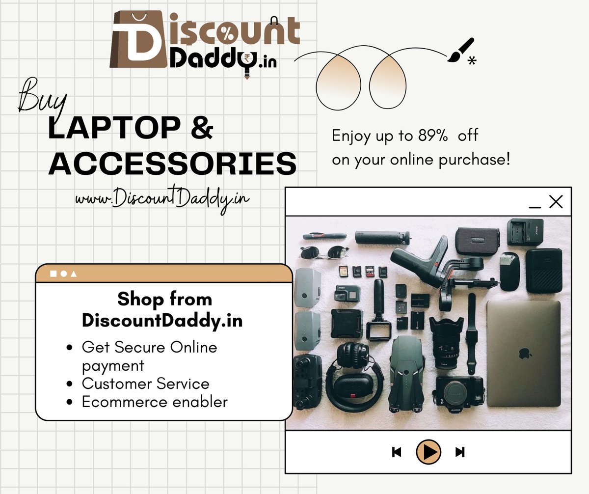 DiscountDaddy_'s tweet photo. Get ready to save big on Laptops & Accessories with https://t.co/ulzw8aqfDW!
Coming soon, our huge discounts will make your tech dreams a reality.๐ป
#ecommercewebsite #discountdaddy #laptopandaccessories #greatdeals https://t.co/98eOgyjtqv