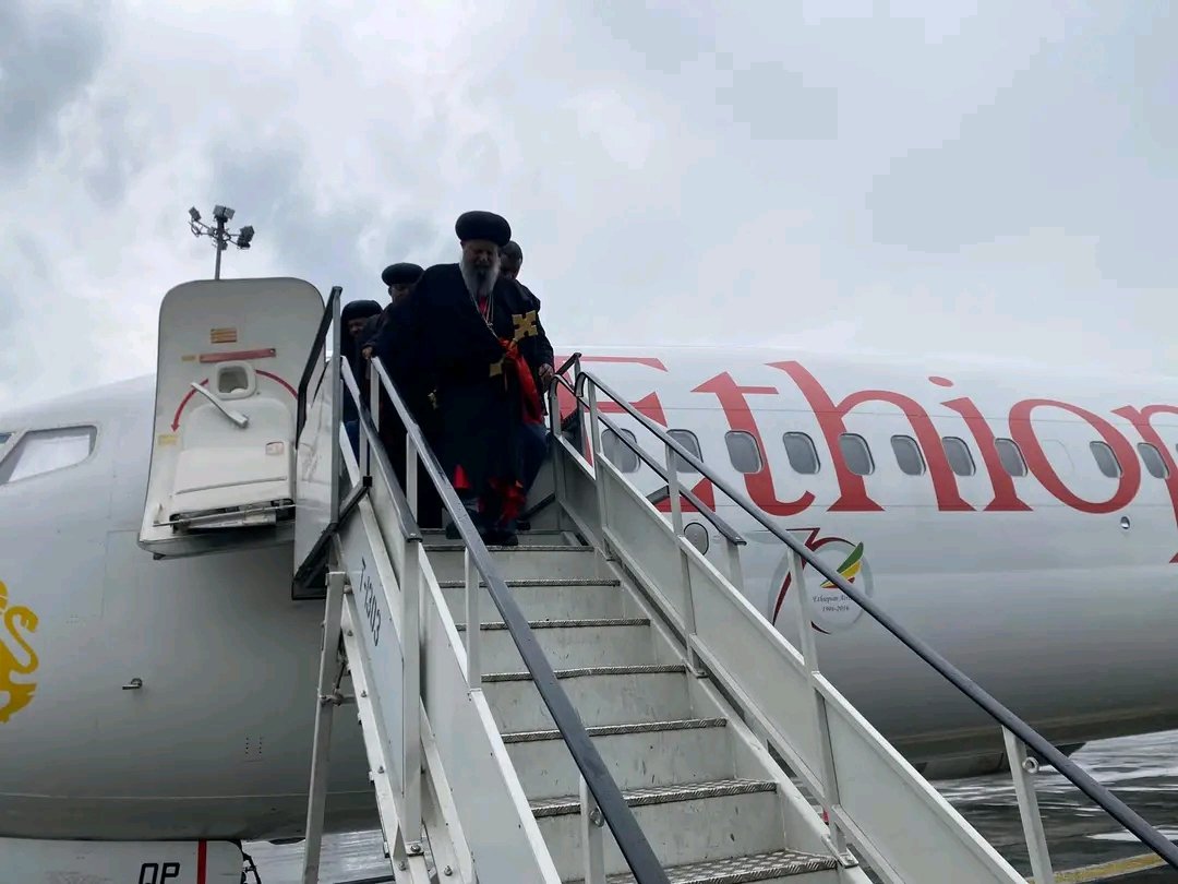 EOTCNews's tweet photo. ቅዱስነታቸው የሚመሩት የሰላም ልዑክ አዲስ አበባ በሰላም ተመልሷል። https://t.co/RdNndRUnAy