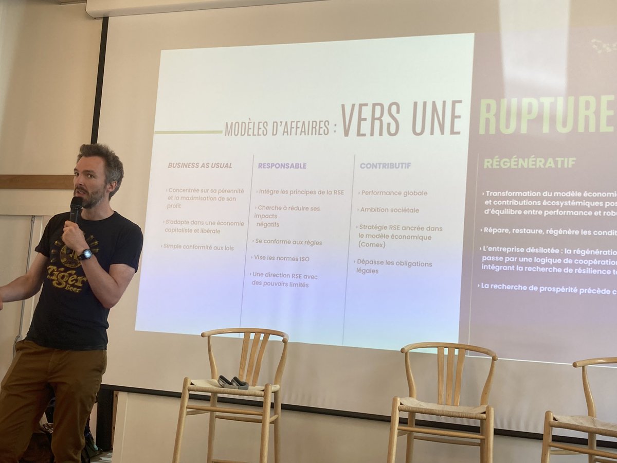 SueurSy's tweet photo. Quels sont les business modèls qui permettent de rester dans le cadre des limites planétaires ? Des réponses grâce a la convention des entreprises pr le climat Merci @yannickservant https://t.co/xiMJpOD3Wb