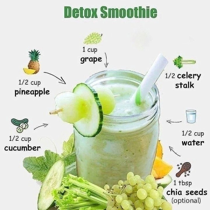 helendean558's tweet photo. 🥤💚 Boost your health with our refreshing Detox Smoothie! Packed with 1 cup grape, 1/2 celery stalk, 1/2 cup pineapple, 1/2 cup water, 1/2 cup cucumber, and a tbsp of chia seeds (optional). Cleanse your body naturally! 🌱✨ #DetoxSmoothie #HealthyLiving https://t.co/PIdBgLGUVj
