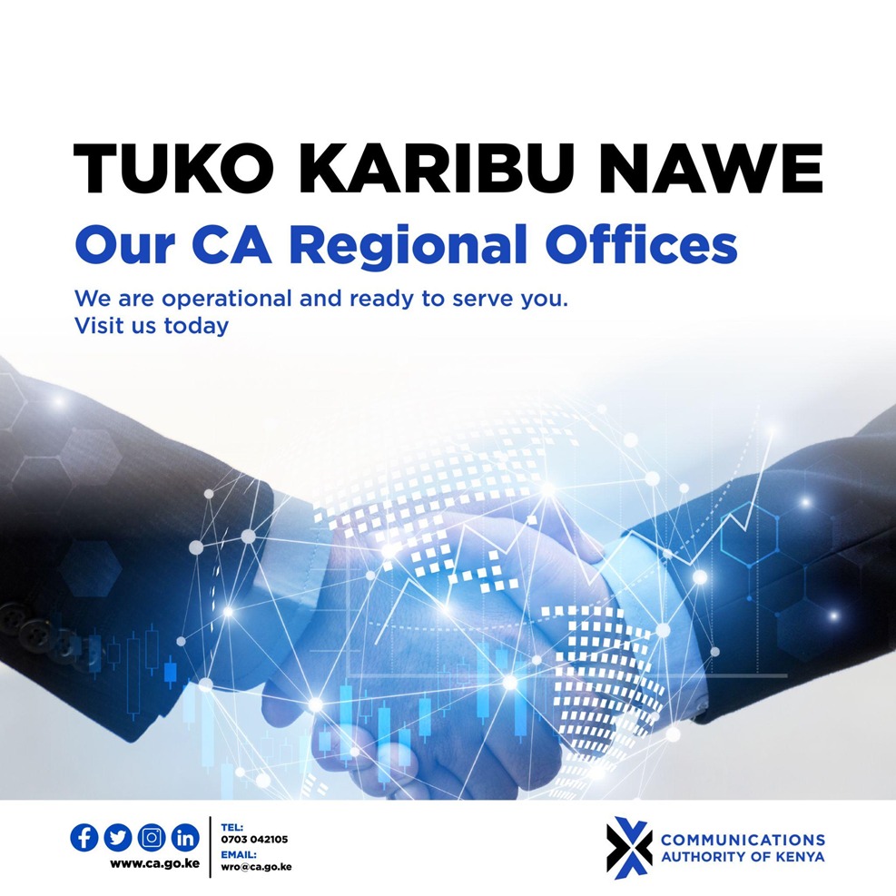 Communications Authority of Kenya (CA) on Twitter "Through our