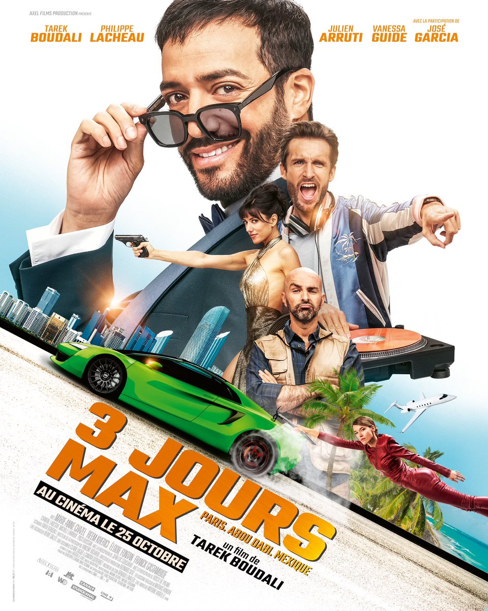 Hello! Voici l’affiche officielle de 3 Jours Max! Le 25 octobre au cinéma! 🙃#3JoursMax