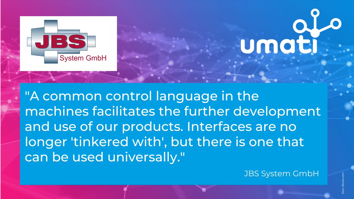 Today we present our #umati Partner JBS System GmbH.

#Interoperability #UA4MT #OPCUA