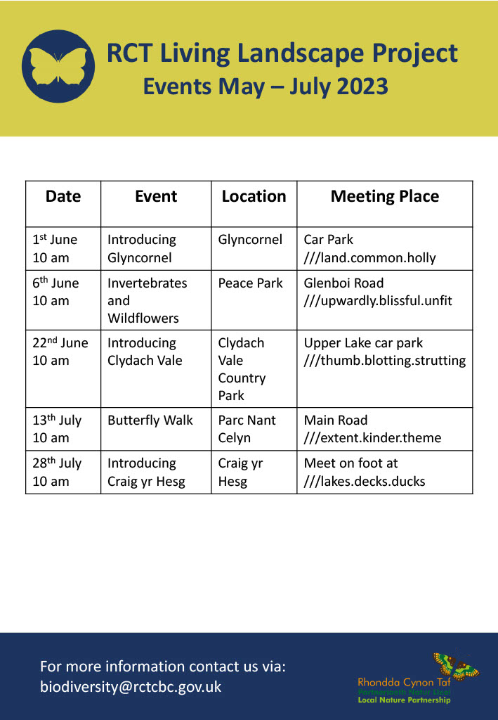 RCTCouncil's tweet photo. Discover Rhondda Cynon Taf’s living landscapes this summer by joining us for a whole range of different outdoor events🏞️
Find us using the key words in the flyer below through the https://t.co/j3LFfvsxqK website ⬅️
For more information check out: @RCTLNP
#ThinkClimateRCT https://t.co/RFG2b5OUQy