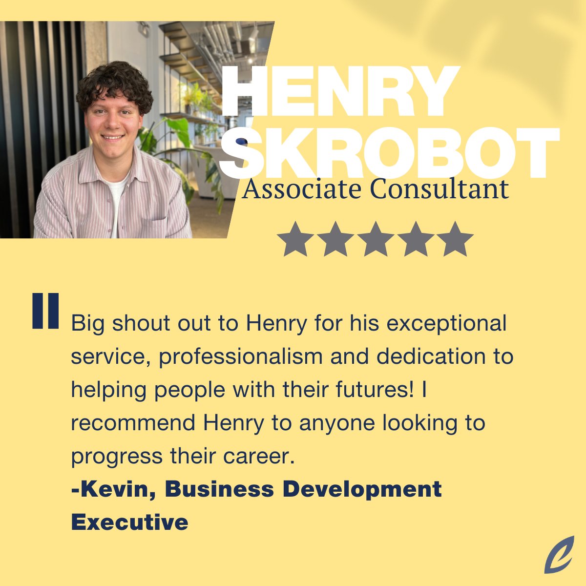 It's Testimonial Tuesday, and today we are sharing some amazing 5* feedback about our associate consultant, Henry! 🙌

We are incredibly proud of Henry and the rest of our team. If you're looking to for your next career move, contact us today! 💼

#testimonial #consulting