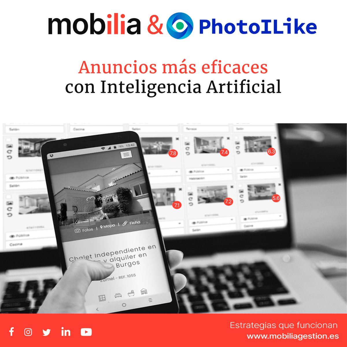 mobiliacrm's tweet photo. Descubre qué fotografías son más atractivas para tus clientes, etiquétalas y ordénalas para causar mayor impacto gracias a la inteligencia artificial de Mobilia y PhotoILike
#crminmobiliario #softwareinmobiliario #funcionesmobilia #mobiliacrm #inteligenciaArtificial https://t.co/LOxzlf12yn