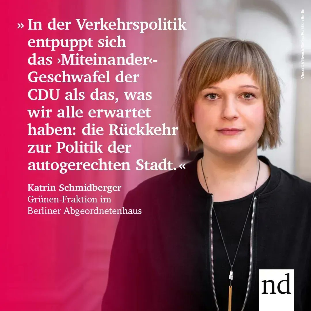 ndaktuell's tweet photo. Die Berliner Grünen-Politikerin Katrin Schmidberger @kaddinsky im nd-Interview über ihre geringen Erwartungen an die schwarz-rote Koalition, die Mietenpolitik und den Umgang mit dem Volksentscheid »Deutsche Wohnen &amp; Co enteignen« @dwenteignen

👉 https://t.co/EvwIYgxXPZ https://t.co/s5fZRBZVTn