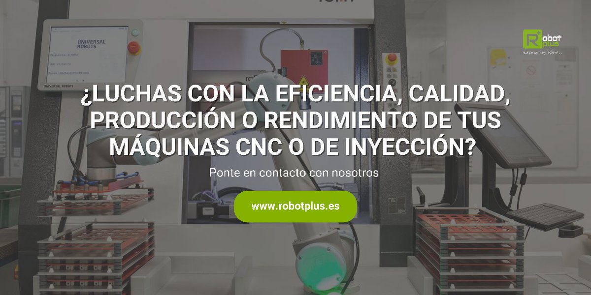 ROBOTPLUS's tweet image. ¿Luchas con la eficiencia, calidad, producción o rendimiento de tus máquinas CNC o de inyección? 

Descubre cómo los #cobots pueden optimizar tus procesos y llevar tu empresa al siguiente nivel.🚀💼➡️robotplus.es/soluciones-ali… 

#AutomatizaciónIndustrial #Robotplus #Makingyousucceed