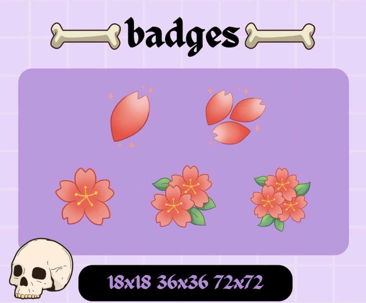 madamewayne_'s tweet photo. Blossom Sub Badges new in my Etsy Shop 💕✨

https://t.co/y97cWeYjw3

#TwitchEmotes #subbadge #twitch #emoteartist https://t.co/djGnBpsP5X