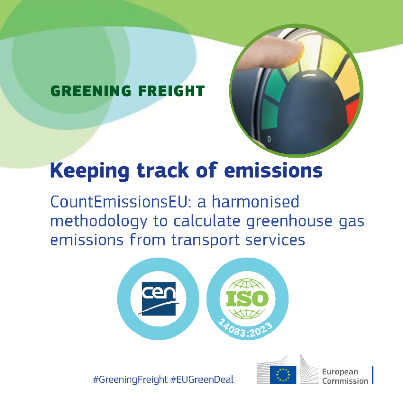 Transport_EU's tweet photo. We need a 90% cut in transport emissions by 2050.

To achieve this, we are proposing 🆕 measures for #GreeningFreight.

✅Increased rail capacity 

✅Incentives for use of cleaner lorries 

✅A common methodology for companies to calculate GHG emissions 

#EUGreenDeal