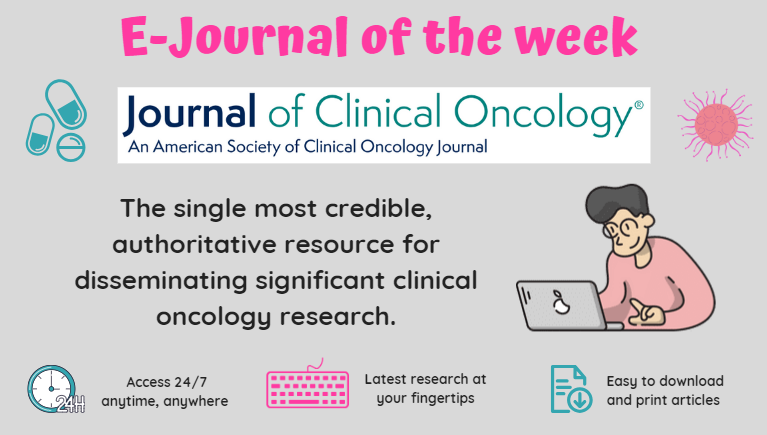 LancsHospLib's tweet photo. π₯ππ₯οΈ E-JOURNAL OF THE WEEK! π₯οΈππ₯
Keep up to date with the latest oncology research. Access online with an OpenAthens account π https://t.co/8acE5Zzbzp Don't have an account? Register quickly and easily online today! π https://t.co/PQPNooXwjv #LTHTrEJournaloftheWeek https://t.co/A5wwwJoRKv