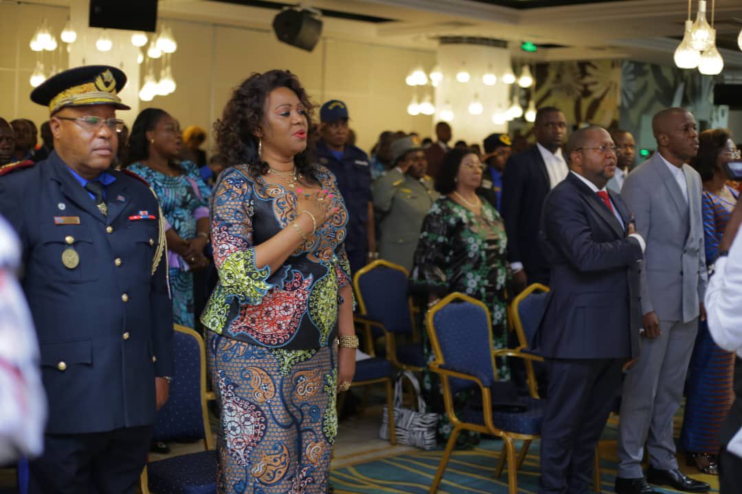 KambaleStphani1's tweet photo. #HappeningNow: Mise en place terminée. 
Arrivée du Directeur de Cabinet Adjoint du PR05, des ministres du droit humain, jeunesse et début de la cérémonie de célébration du 20 ième anniversaire du protocole de Maputo au Fleuve_Congo_Hotel.

#ProtocoleMaputo20ans
#MakokiYaMwasi https://t.co/w5HnmcINyP