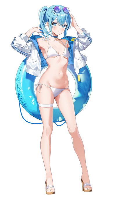 白ビキニすいちゃん☄️✨ #ほしまちぎゃらりー 