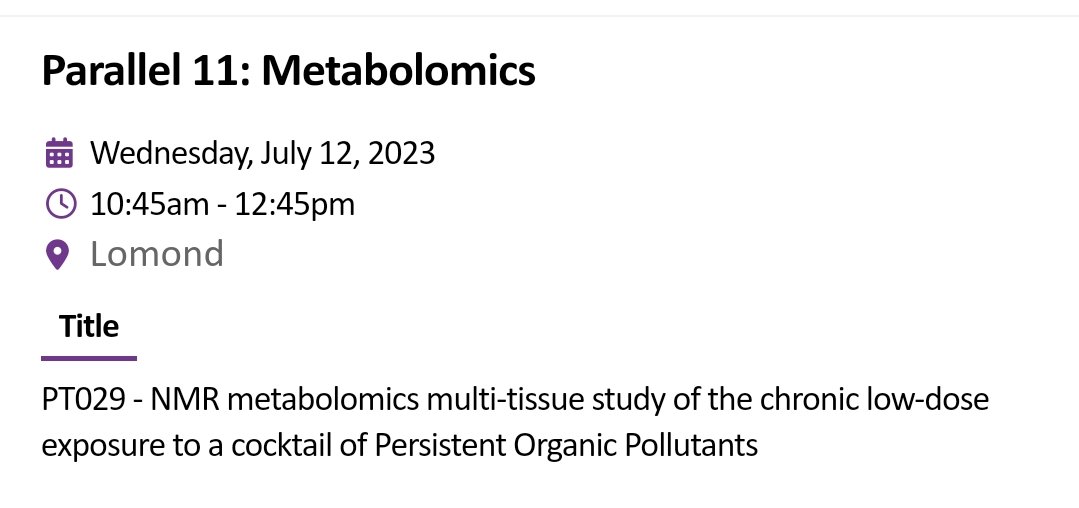 CovaLucas's tweet photo. Thrilled to be in #Glasgow at @euromar2023 with so many outstanding #NMR researchers. I am glad to invite to my talk on Wednesday to hear about our latest results in #LCPTB on the health impacts of #POPs by using #Metabolomics cc @GildasBertho @MetaboParis @_Nicolas_Giraud https://t.co/HRXB7vxqfM