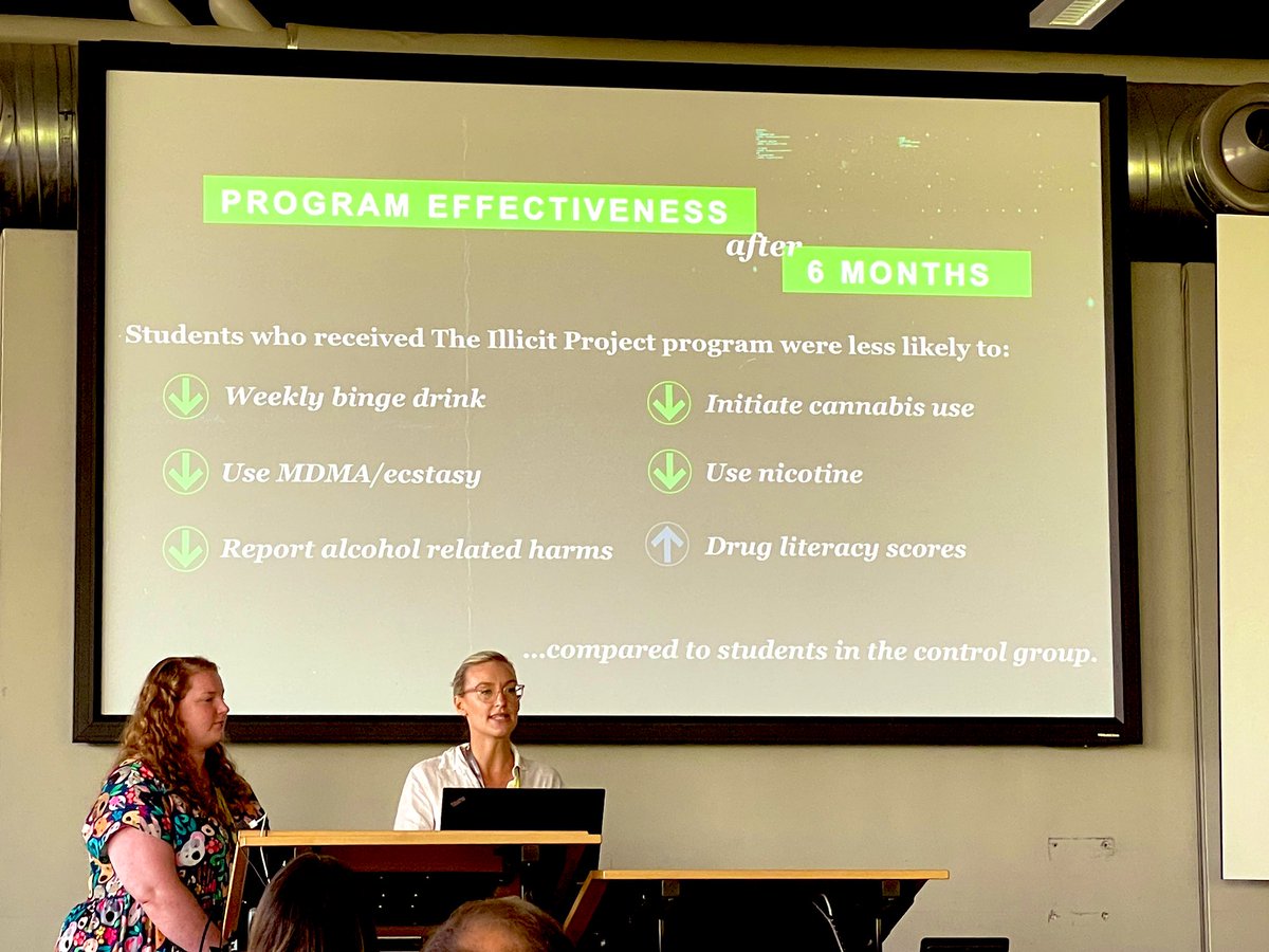 ScarlettSmout's tweet photo. Awesome to hear about @jennidebenham’s The Illicit Project and next steps from @kershaw_steph @lou_birrell. Such a cool program w co-design at it’s core, using harm reduction principles + neuroscience to “Improve young people’s relationship with their brain” @IEPAnetwork https://t.co/sCXjsgWnOv
