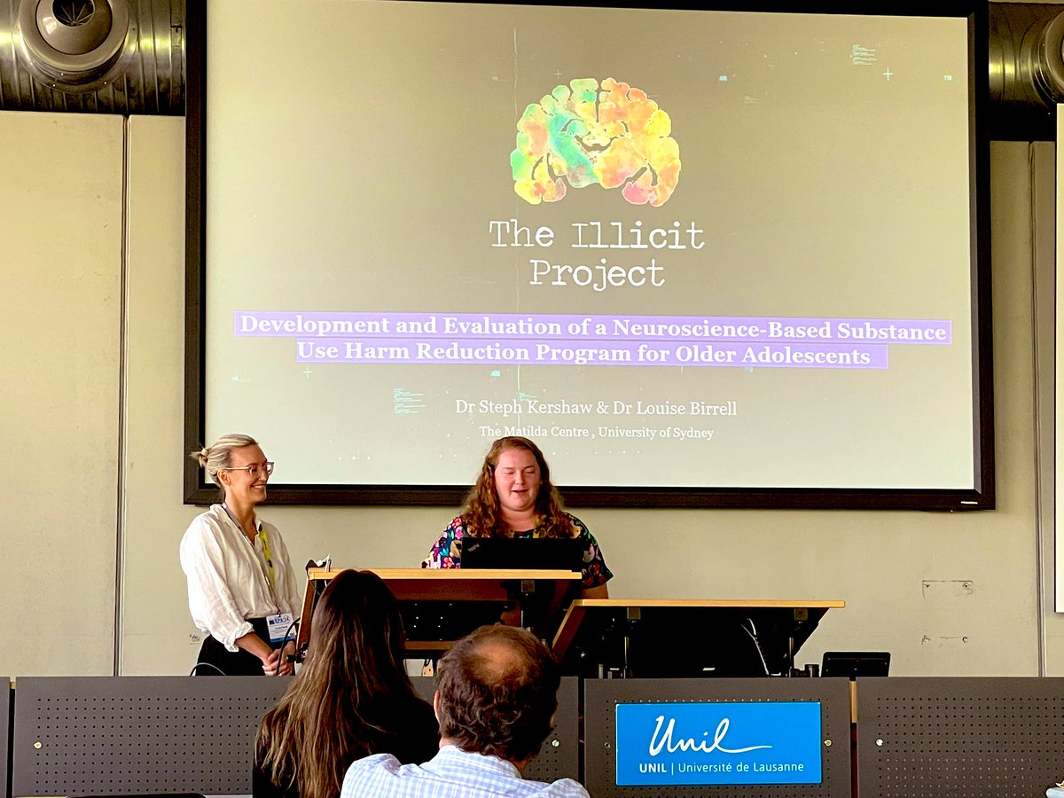 ScarlettSmout's tweet photo. Awesome to hear about @jennidebenham’s The Illicit Project and next steps from @kershaw_steph @lou_birrell. Such a cool program w co-design at it’s core, using harm reduction principles + neuroscience to “Improve young people’s relationship with their brain” @IEPAnetwork https://t.co/sCXjsgWnOv