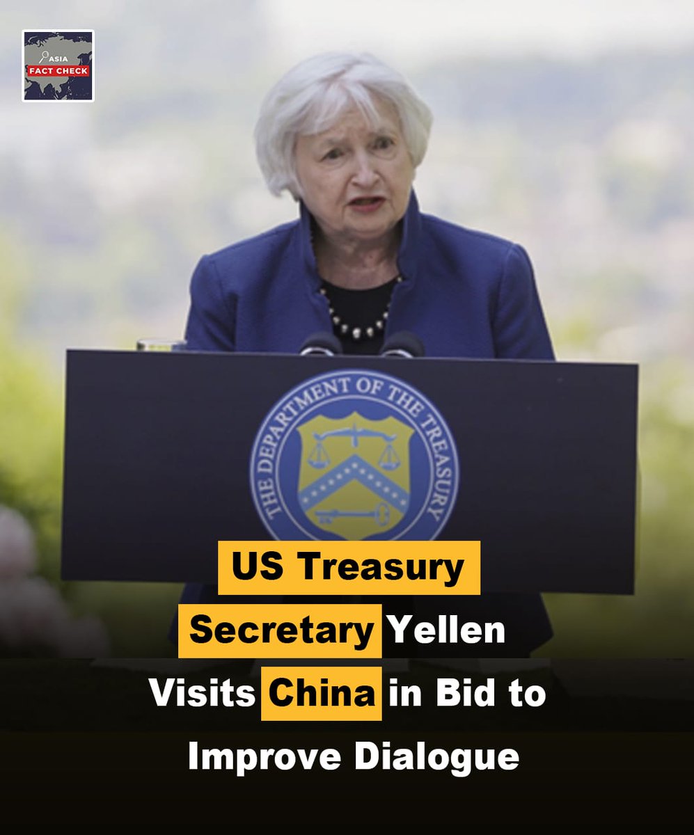 Treasury Secretary Yellen recently visited China.Yellen's long visit was meant to strengthen ties between the world's two largest economies and address various disputes between the two countries. #ChinaUSDialogue #ChinaUSRelations #USChinaPolicy