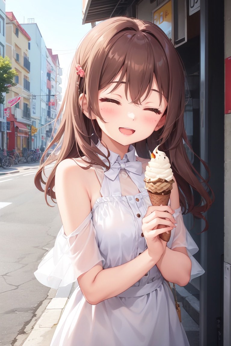 暑い、、、遠赤外線のような感じだ
そうだアイスを食べよう❗️ 