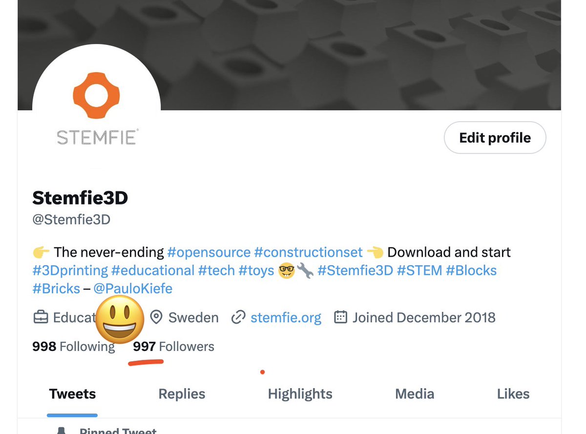 Stemfie3D's tweet photo. Thank you all for following The STEMFIE Project on Twitter. π And thank all who develop @FreeCADNews, @Blender, @inkscape and @Krita_Painting, which are the tools I use to develop @Stemfie3D.
#OpenSource #STEMeducation #STEM #Blocks #Meccano #ConstructionSet #Toys #Stemfie https://t.co/CvzkeUJY7M