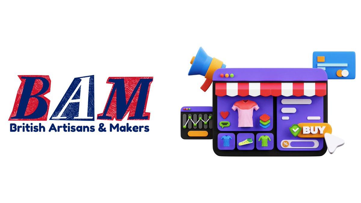 BAM!! British Artisans and Makers Marketplace. 
Sell online your handmade or pre-loved UK made items.
Register your interest today! Please share and support our British Artisans and Makers! 
madeingreatbritain.uk/british-artisa… #sellonline #madeinuk #marketplace #vendors #artisans #british