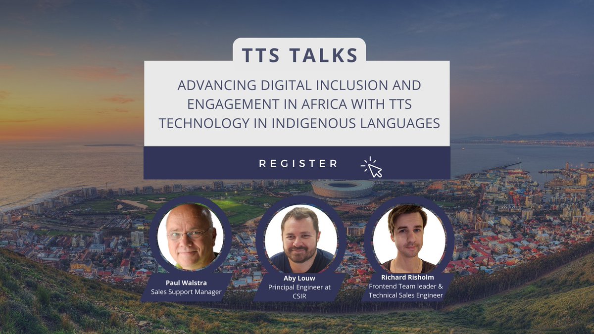 Tomorrow at 11:00, #TeamCSIR &amp; <a href="/ReadSpeaker/">ReadSpeaker</a> will be hosting a webinar on Advancing #DigitalInclusion &amp; Engagement in Africa with Text-to-Speech Technology in Indigenous Languages.

To register: app.livestorm.co/readspeaker-ll…

csir.co.za/readspeaker-af… for more info 

See you there!