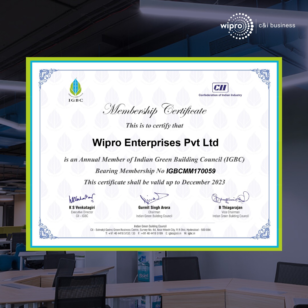 lighting_wipro's tweet photo. Proud To Be A Member of Indian Green Building Council (IGBC)
#ProudIGBCMember #SustainableIndia #GreenBuildingCouncil #SustainableLiving #EcoFriendlyBuildings #IGBCMembership #GreenBuildingMovement #ProudToBeGreen #SustainableFuture #BuildingGreen #IGBCPride https://t.co/CZdiYzhZUr