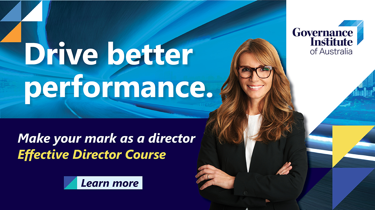 GovInstAus's tweet photo. Last chance to register for the women's-exclusive Effective #Director Course from 18 July.
This course covers essential #skills necessary to #succeed in the #boardroom and strategies to address some of the structural &amp; #cultural #challenges #women face.
https://t.co/8LZstmfDqy https://t.co/nOIfo56EhN