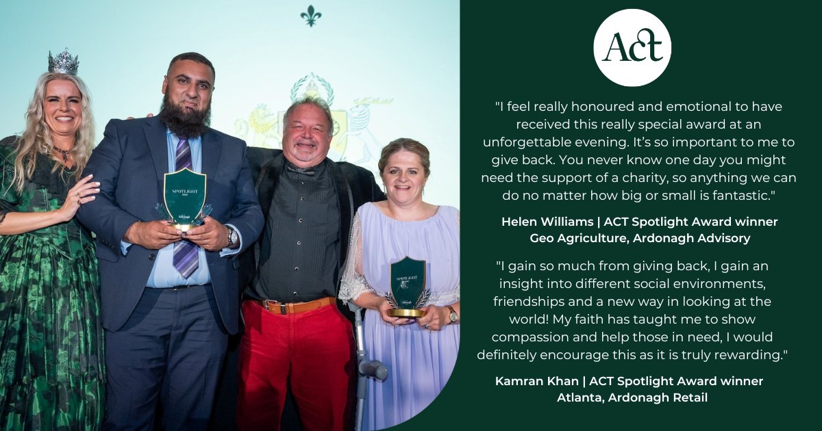 At the incredible @Ardonagh Spotlight event at @V_and_A , we crowned the ACT Award winners - Kam, @atlantagroupuk & Helen, Geo Agri @AArdonagh This award celebrates colleagues who give back with passion and humility in equal measure. Huge congratulations!✨bit.ly/3JR0vsW