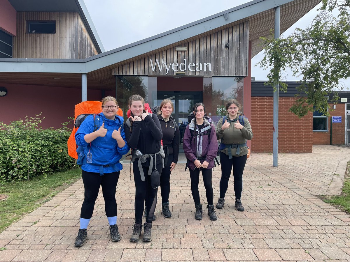 Bronze DofE groups set off on day one of their Expedition. Seven Year 9 groups over the next 2 days and more Thursday and Friday. <a href="/WyedeanSchool/">Wyedean School & Sixth form centre</a> #heavybackpacks #navigationskills