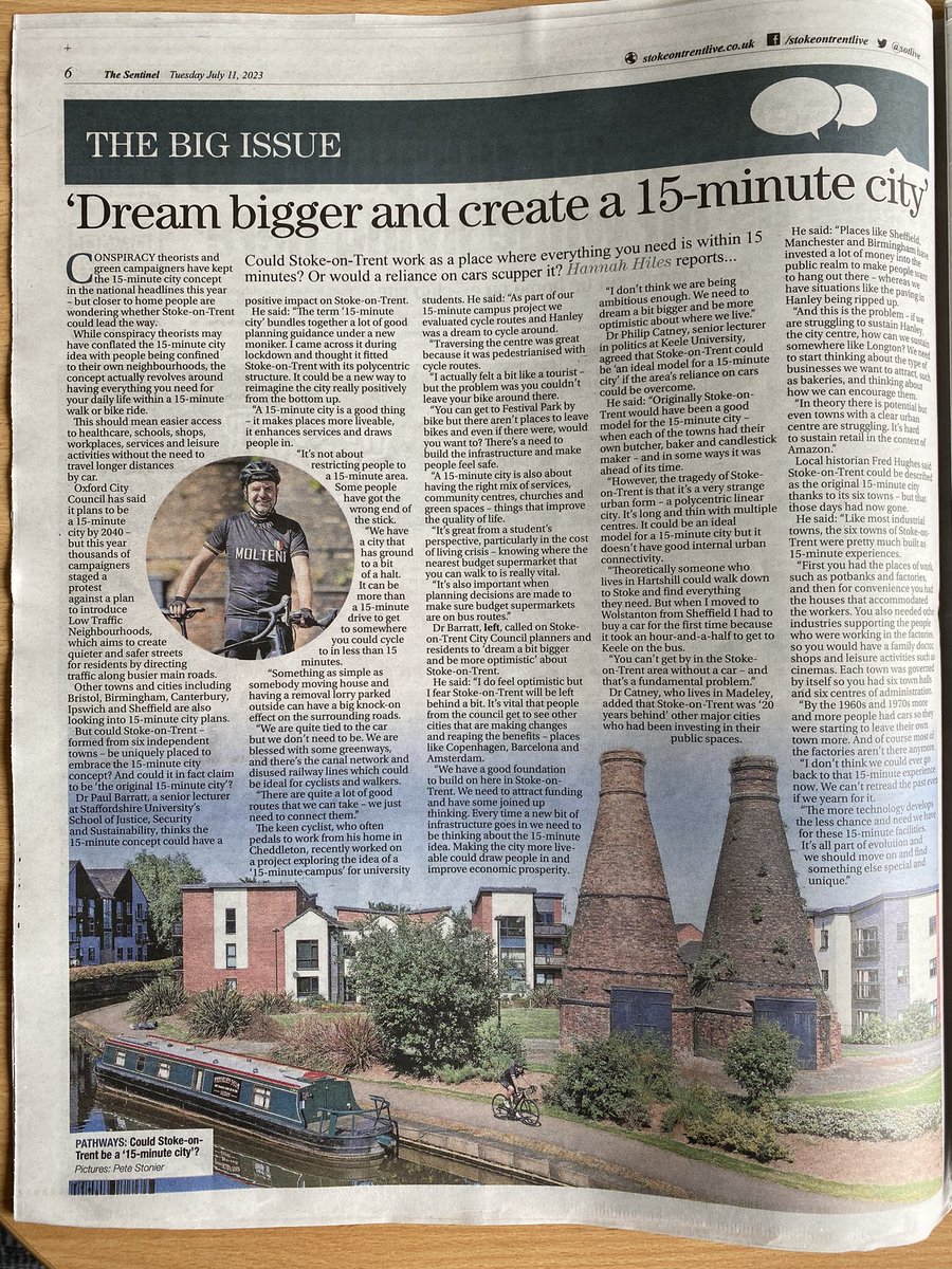 Paul Barratt (@drpaulbarratt) on Twitter photo Always nice to see yourself in print and to get ideas from research out to a wider audience.
Thanks to <a href="/HannahHiles/">Hannah Hiles</a> for writing a great article, the co-contributors and also to <a href="/fslconsult/">Dave 'Him Over There' Proudlove MDANT🎖</a> for linking me up.
@StaffsUni <a href="/Sotlive/">StokeonTrentLive</a> #15minuteCity Always nice to see yourself in print and to get ideas from research out to a wider audience.
Thanks to <a href="/HannahHiles/">Hannah Hiles</a> for writing a great article, the co-contributors and also to <a href="/fslconsult/">Dave 'Him Over There' Proudlove MDANT🎖</a> for linking me up.
@StaffsUni <a href="/Sotlive/">StokeonTrentLive</a> #15minuteCity