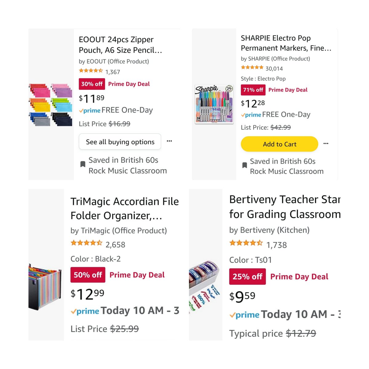 Happy Amazon Prime Day! My teacher wishlist has quite a few Prime Day deals on it. If you would like to help me #clearthelist and get a great deal, today is the day! amazon.com/hz/wishlist/ls…