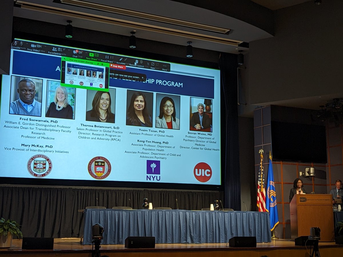 WashU_ICHAD's tweet photo. So proud of Prof. Noeline Nakasujja, who introduced the amazing #ACHIEVE program at @fogarty_nih's #GlobalHealthFellowsAndScholars #LAUNCH event. https://t.co/kY1KNvjuT9