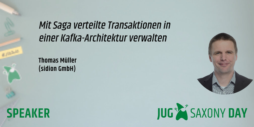 jugsaxony's tweet photo. Thomas Müller @zaroselectro von @sidionGmbH spricht beim #JSD2023 über #SagaPatterns - Kommt vorbei am 29. September 2023 in Radebeul bei Dresden!  https://t.co/hTRMAhW9lY  #TechTalk #Konferenz #ITinSachsen #Softwareentwicklung #Sachsen #Wissensaustausch https://t.co/FJjmKcXp0A