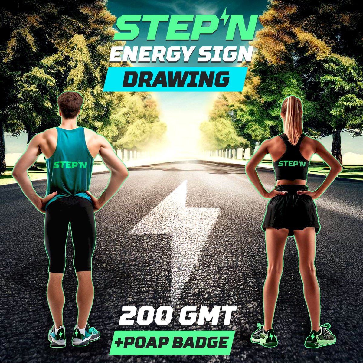 TatsianaSTEPN's tweet photo. 👩🏻‍🎨 CHALLENGE  🧑🏻‍🎨
🎨 It’s time to remember your childhood and unleash your creativity.

⚡️Our bodies are permeated with energy, our lives are this energy.🌳

🖍️Task:

1️⃣ Draw on paper or asphalt #STEPNSign ⚡️ depicting your inner energy. 🍀🌸🌳🕊️ (example below)

2️⃣ Tweet with your work under this post.

3️⃣ Put #STEPN #STEPNSign

4️⃣ Subscribe to:
@TatsianaSTEPN 
@StepnEurope 
@Stepnofficial 
@Crypto30Y 

🎁 Prize:
💸 5 winners and 40 $GMT for each (random)
🛡️POAP badge for all 

📆 Dates of the event: 
11.07.2023 - 16.07. 2023