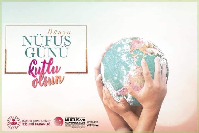 Dünya Nüfus Günümüz Kutlu Olsun. #11TemmuzDünyaNüfusGünü
<a href="/sefikaygol/">Şefik AYGÖL</a> <a href="/TCNufus/">Nüfus ve Vatandaşlık İşleri Genel Müdürlüğü</a>