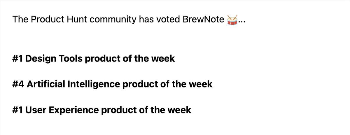 AkashTandon's tweet photo. The @ProductHunt hits keep on coming! 🤩

🏅 # 1 product of the day
🏅 # 1 design tool of the week
🏅 # 1 user experience product of the week
🏅 # 4 artificial intelligence product of the week https://t.co/5PA2AGPLfJ