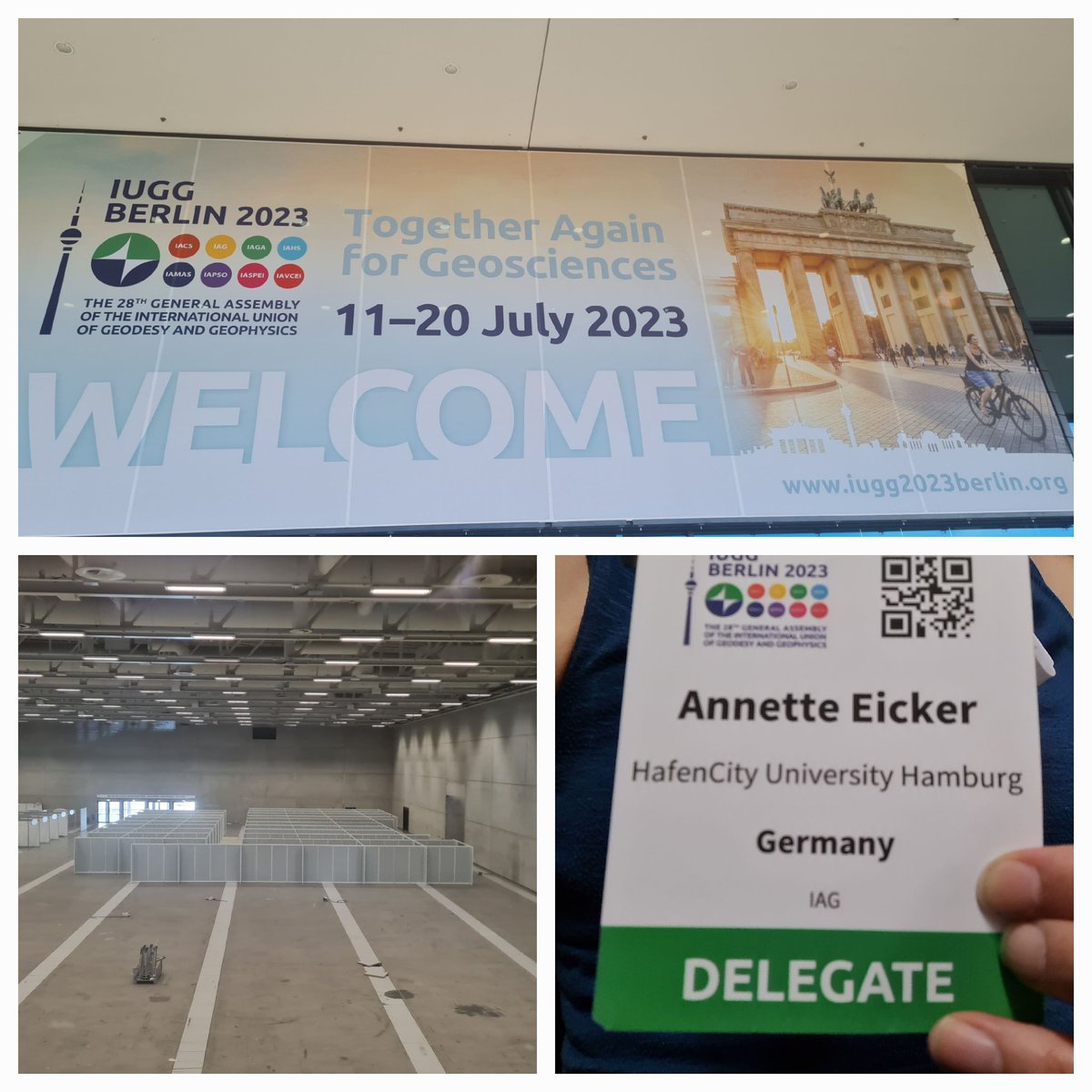 Let's go! #IUGG2023
I guess the poster hall might still need some work until tomorrow...